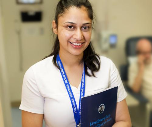 Nurse in examination room
